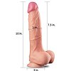 Dildo 25cm Dual Layer Platinum Thumb 1