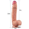 Dildo Realistic 12 Dual Layered Platinum Thumb 2