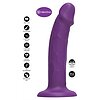 Vibrator Dong 19,5 cm Reîncărcabil IPX7, Compatibil Hamuri Mov Thumb 4