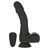 Naked Addiction 23 cm, Vibrator Rotativ și De împingere Negru Thumb 24