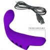 Pretty Love Gorgon Vibrator Pentru Deget Reîncărcabil 10 Moduri Mov Thumb 7