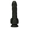 Naked Addiction 23 cm, Vibrator Rotativ și De împingere Negru Thumb 10