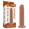 LoveToy Sliding Skin 20 cm – TPE Densitate Duală, Ventuză Puternică Maro Thumb 5
