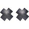 Stickere Pentru Sfârcuri Cruce – Cristale Negre, Set 2 Negru Thumb 3