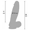 Hidden Desire - Dildo Realist Din silicon 22 cm, Discret Thumb 6