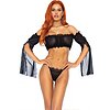 Set Leg Avenue Mesh Bandeau Negru XS-L Thumb 2