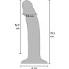 Vibrator Dong 19,5 cm Reîncărcabil IPX7, Compatibil Hamuri Mov Thumb 5