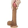 Dildo Realist Nature Penis Strat Dublu Silicon 20 cm Maro Thumb 6