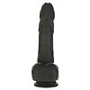Naked Addiction 23 cm, Vibrator Rotativ și De împingere Negru Thumb 17