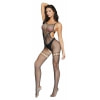 Lora Bodystocking Negru Plasă Elastică S-L Thumb 3
