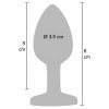Anal Plug Diamond Jewel Medium Negru Thumb 2