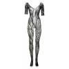 Catsuit Le Désir Lace Sleeved Negru S-L Thumb 2