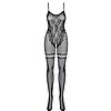 Catsuit Plasă Obsessive F213 Negru S-L Thumb 2
