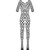 Crotchless Catsuit Cottelli Collection Forbidden Negru S-L Thumb 3