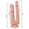 Dildo Dublu Cu Ventuza Skinlike Soft Thumb 3