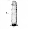Dildo Flawless Clear 17.8cm Transparent Thumb 2