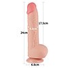 Dildo Realist LoveToy 24cm TPE Dual Density Ventuză Thumb 4