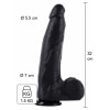 Dong XXL 32 cm Negru – Dildo Realist PVC cu Bază Largă Thumb 3