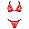 Set Obsessive Elianes 2 Piese Roșu XS-S Thumb 2
