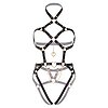 Body Erotic Leg Avenue Heart Ring Harness Negru L Thumb 3