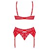 Set Obsessive Ingridia 3 Piese Rosu XL-2XL Thumb 1