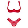 Set Obsessive Lacelove Cupless Rosu M-L Thumb 1