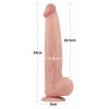 Lovetoy Dual-Layer 34 cm – TPE Realist cu Ventuză Thumb 7