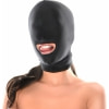 Mască Erotică pentru BDSM cu Gură Accesibilă Negru Thumb 1
