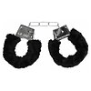 Cătușe Beginners Handcuffs Furry Negru Thumb 1