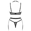 Set Obsessive 3 Piese Selinne Negru XS-S Thumb 1