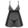 Babydoll Obsessive Blomentis Negru XS-S Thumb 1