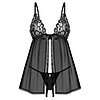Babydoll Obsessive Blomentis Negru XS-S Thumb 2
