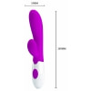 Vibrator Iepuraș 30 Funcții 21.5cm Mov Thumb 5