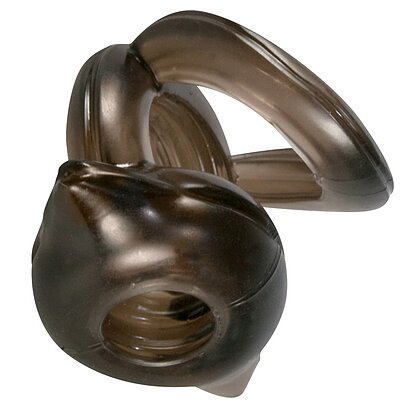 Triple Ring Inel Penis și Scrot Negru 2