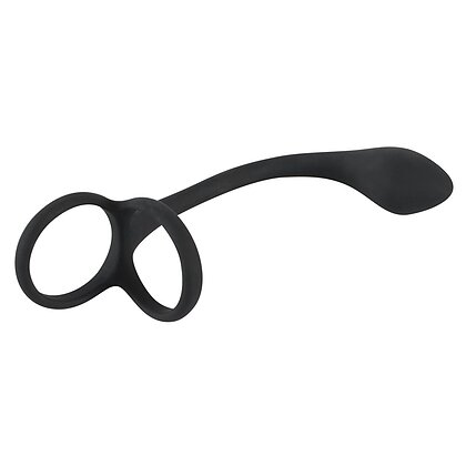 Inel Penis Black Velvets 3 În 1 Negru 2