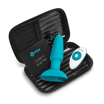 B-Vibe Vibrating Plug Albastru 3