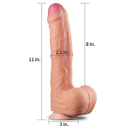 Dildo 28cm Dual Layer Platinum 4