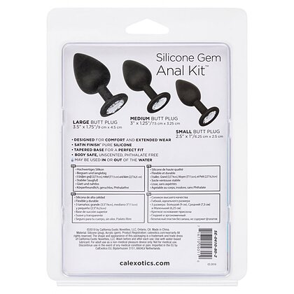 Set 3 Dopuri Anale Silicon Negru 9