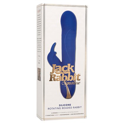 Vibrator Silicone Rotating Rabbit Albastru 6