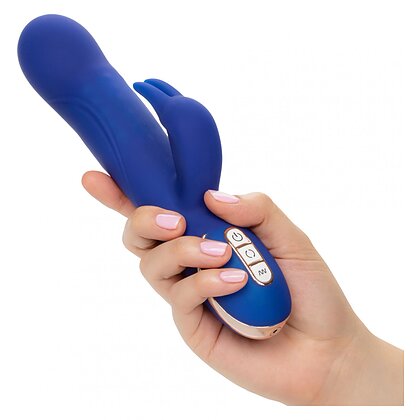 Vibrator Silicone Rotating Rabbit Albastru 5