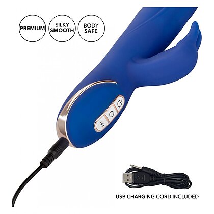 Vibrator Silicone Rotating Rabbit Albastru 9