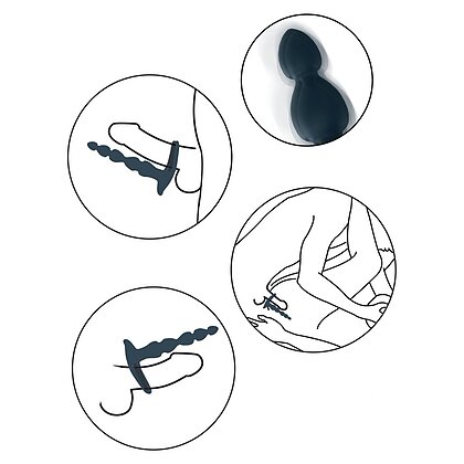 Vibrator Anal ELIXER Double Albastru 6