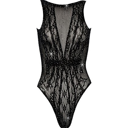 Body Cottelli Fantasy, Strasuri All-over — S-L, Negru S-L 4