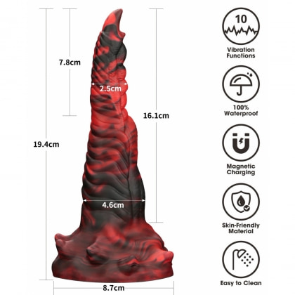 Lovetoy Savage Charm 10 Moduri Reîncărcabil Gheară Dublă Roșu 10