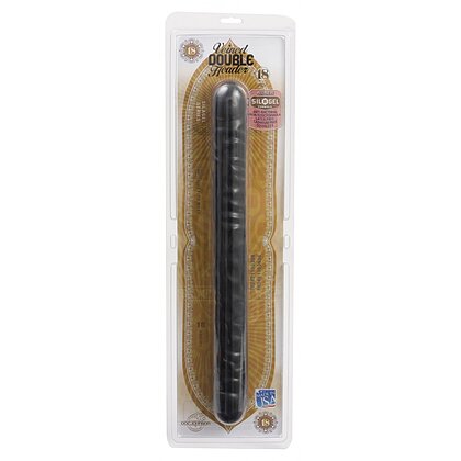 Dildo Double Header Veined Negru 2