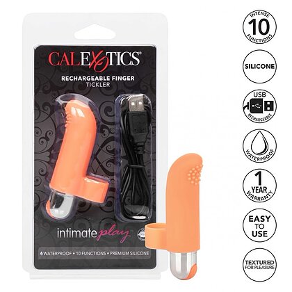 Vibrator Clitoridian Finger Tickler Portocaliu 6