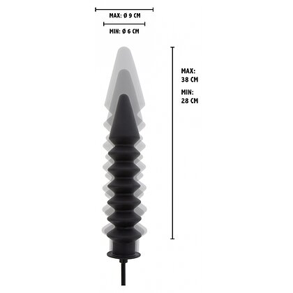 Plug Anal Gonflabil Hidden Desire — Striații Negru 28cm 5