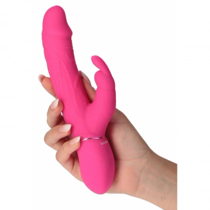 Rabbit Thrill Bunny Vibrator Reîncărcabil, Stimulator Dublu G Roz 5