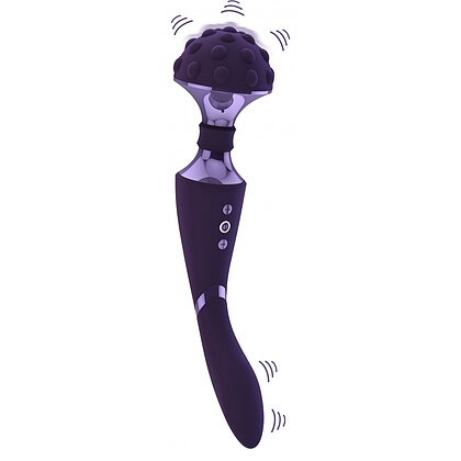 Vibrator de Masaj Shiatsu cu Două Motoare 28,6 cm Mov 6