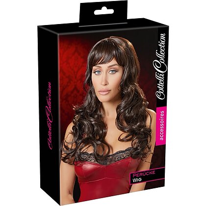 Perucă Cottelli Collection Long Dark Brown Wig Maro 4